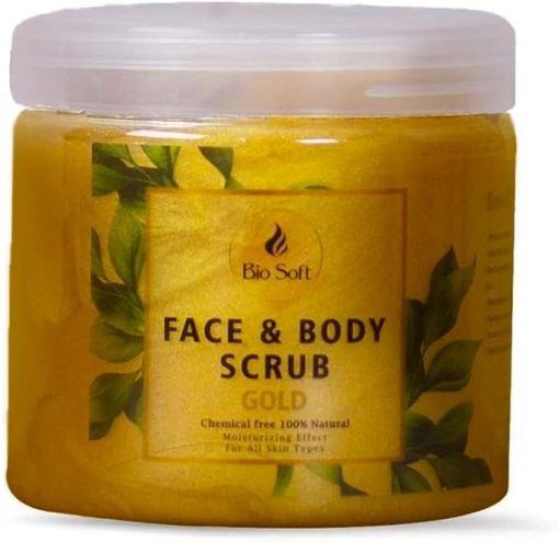 مقشر الوجه والجسم جولد من بايو سوفت لإشراقة ونعومة فائقة