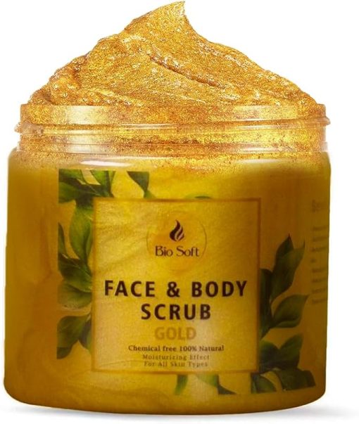 ملمس مقشر الوجه والجسم جولد من بايو سوفت الغني بجزيئات الذهب